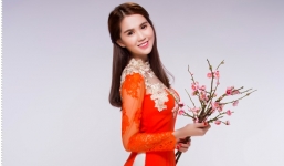 Ngọc Trinh khác lạ trong trang phục áo dài đón Tết