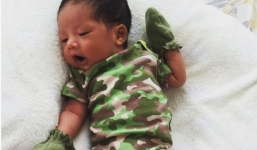 Facebook sao Việt: Ngọc Quyên khoe hình ảnh con trai mặc áo lính