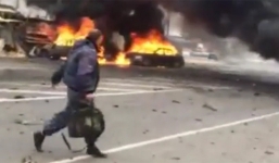 Clip vụ IS nhận đánh bom khiến 2 cảnh sát Nga tử vong