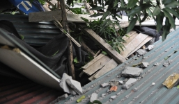 Đình chỉ công trình xây dựng rơi bê tông vào 3 nhà dân