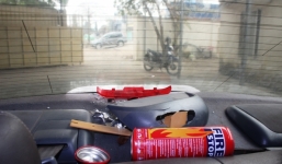 Bình cứu hỏa mini lại phát nổ trong xe ôtô ở Thanh Hóa