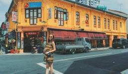 Hoa hậu Kỳ Duyên tăng cân khi du lịch bụi ở Thái Lan, Singapore