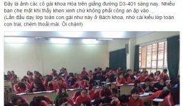 Bức ảnh lớp học Bách Khoa toàn nữ khiến dân mạng thích thú