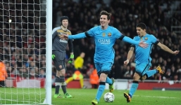 Tổng hợp trận đấu Arsenal 0-2 Barcelona: Messi chói sáng