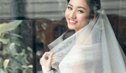 Á hậu Ngô Trà My úp mở chuẩn bị lên xe hoa