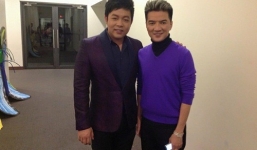 Quang Lê tươi cười chụp ảnh bên Đàm Vĩnh Hưng sau bão scandal