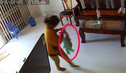 Clip người giúp việc bạo hành bé trai 8 tháng tuổi