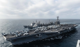 Chùm ảnh: Nhóm tàu sân bay Mỹ tuần tra trên Biển Đông