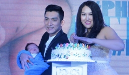 Phi Thanh Vân lần đầu khoe con trai trong tiệc đầy tháng