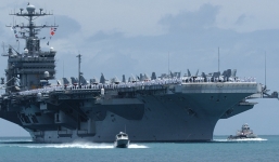 Siêu tàu sân bay Mỹ tới Hàn Quốc tập trận