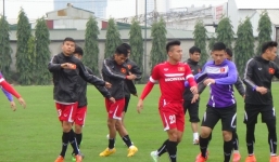 Buổi tập đầu tiên của ĐTVN dưới thời HLV Hữu Thắng