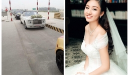 Lễ rước dâu toàn siêu xe cực khủng của Á hậu Trà My