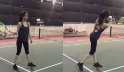 Ngọc Trinh bị chê 'làm màu' khi tập tennis
