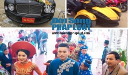 Mãn nhãn dàn xe trăm tỷ rước “cô dâu quan họ” về làng