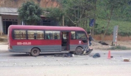 Ô tô khách đâm trực diện hai người đi xe máy, tử vong tại chỗ