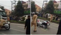 Phú Thọ: Lái xe tải điên cuồng tông vào công an rồi bỏ chạy
