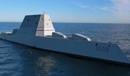 Video: Cận cảnh chiến hạm tàng hình tối tân USS Zumwalt của Mỹ