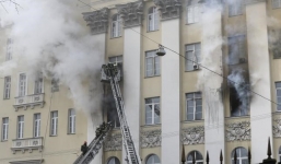 Tòa nhà Bộ Quốc phòng Nga bất ngờ bùng cháy