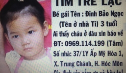 Bé gái 3 tuổi mất tích bí ẩn khi đi chơi cùng mẹ