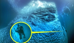 Hình ảnh đồ sộ đầy bất ngờ với phần chìm của tảng băng trôi