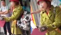 'Hot girl quỵt tiền' nhổ nước bọt, bị người dân 'dạy bảo' trên phố Huế