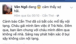 Tung tin công nhân bị bắt cóc, mổ nội tạng trên facebook gây hoang mang dư luận