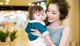Elly Trần lần đầu bế con trai Alfie dự sự kiện