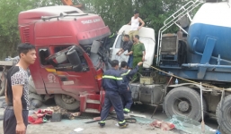 Dùng cưa cắt cabin giải cứu tài xế bị mắc kẹt sau tai nạn