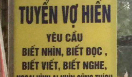 Treo biển tuyển vợ mới khi đang sống với vợ có phạm 'tội' xúc phạm danh dự, nhân phẩm?