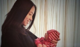 Hoa hậu Thế giới Trương Tử Lâm hạnh phúc khoe ảnh con gái mới sinh