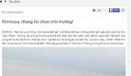 Báo điện tử Đảng Cộng sản: 'Formosa, chúng tôi chọn Môi trường'