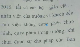 Trường học cấm giáo viên, học sinh chụp ảnh tại trường