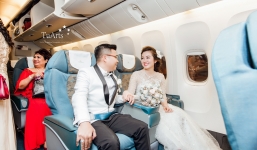Cận cảnh 'siêu đám cưới' tiền tỷ, rước dâu bằng máy bay của cô dâu Nam Định