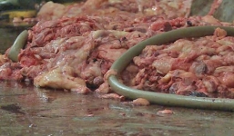 Phát hiện nửa tấn da, mỡ bẩn, bốc mùi hôi thối