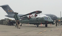 Video: Trực thăng Marine One của Tổng thống Mỹ Obama ở Nội Bài