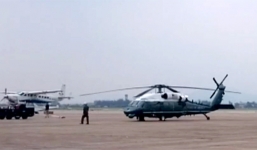 Boeing C-17 chở trực thăng Marine One của Tổng thống Mỹ tới TP HCM