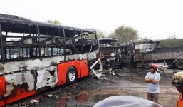 Vụ tai nạn thảm khốc ở Bình Thuận: Phụ xe bất lực chứng kiến nạn nhân chết cháy