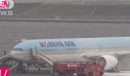 Video: Boeing chở 319 người bốc cháy ở sân bay Nhật Bản