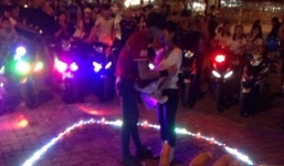 Màn tỏ tình lãng mạn bằng 30 chiếc xe Exciter ở Bắc Giang gây sốt cộng đồng mạng