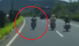 Video: 2 thanh niên đánh võng, tạt đầu xe CSGT trên cao tốc