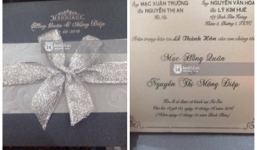 Lộ thiệp cưới của Mạc Hồng Quân và Kỳ Hân