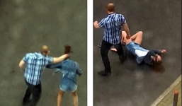 Video níu kéo không thành, chàng trai hung bạo đánh người yêu giữa phố