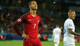 Ronaldo ức chế vì cầu thủ Iceland ăn mừng như đã vô địch