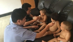 Chị hai tuổi dẫn hai bé sinh đôi 'tẩu thoát' khỏi nhà