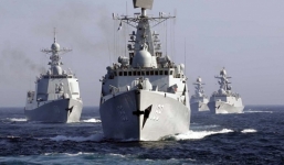  3 hạm đội Trung Quốc đang tập trận trái phép ở Hoàng Sa