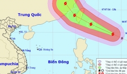 Xuất hiện siêu bão Nepartak giật trên cấp 17