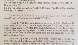 Giám đốc Công ty Phương Trang tố cáo nguyên Chánh Thanh tra Sở GTVT