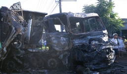 Tai nạn giao thông ở Bình Dương, cháu bé 3 tuổi chết cháy