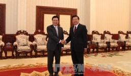 Lãnh đạo Lào tiếp đón Thủ tướng Phạm Bình Minh nhân Hội nghị AMM-49