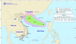 Xuất hiện áp thấp nhiệt đới giật cấp 8 trên Biển Đông